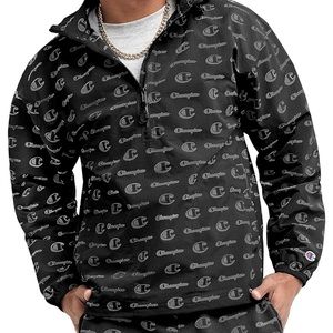 Champion Men's Jacket, Windbreaker-Anorak Jacket with Scuba Hood,Water-Resistant